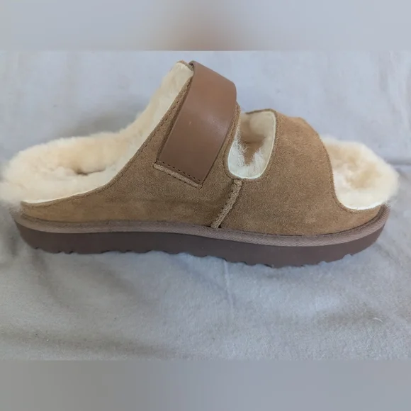 Womens UGG® Greenport Strap Slide Sandal - Chestnut - Picture 6 of 8